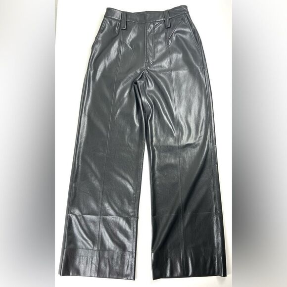 Revolve 7 For All Mankind Vegan Leather Easy Trousers - Picture 3 of 14